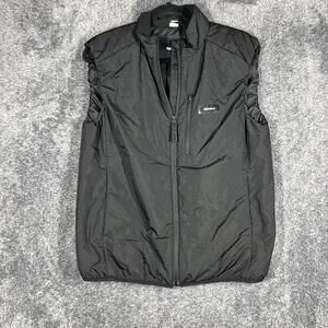 Finisterre Vest Mens M Black Puffer Insulated Lined Polyester Full Zip Casual